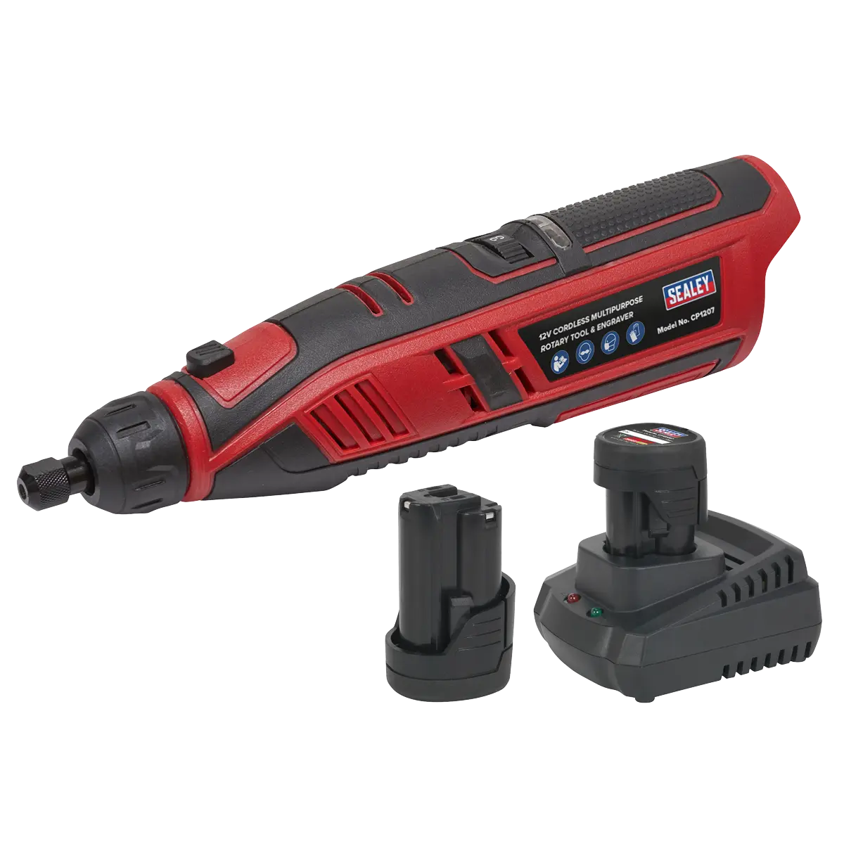 Sealey SV12 Series Cordless Multipurpose Rotary Tool & Engraver Kit 49pc 12V - 2 Batteries Sealey 