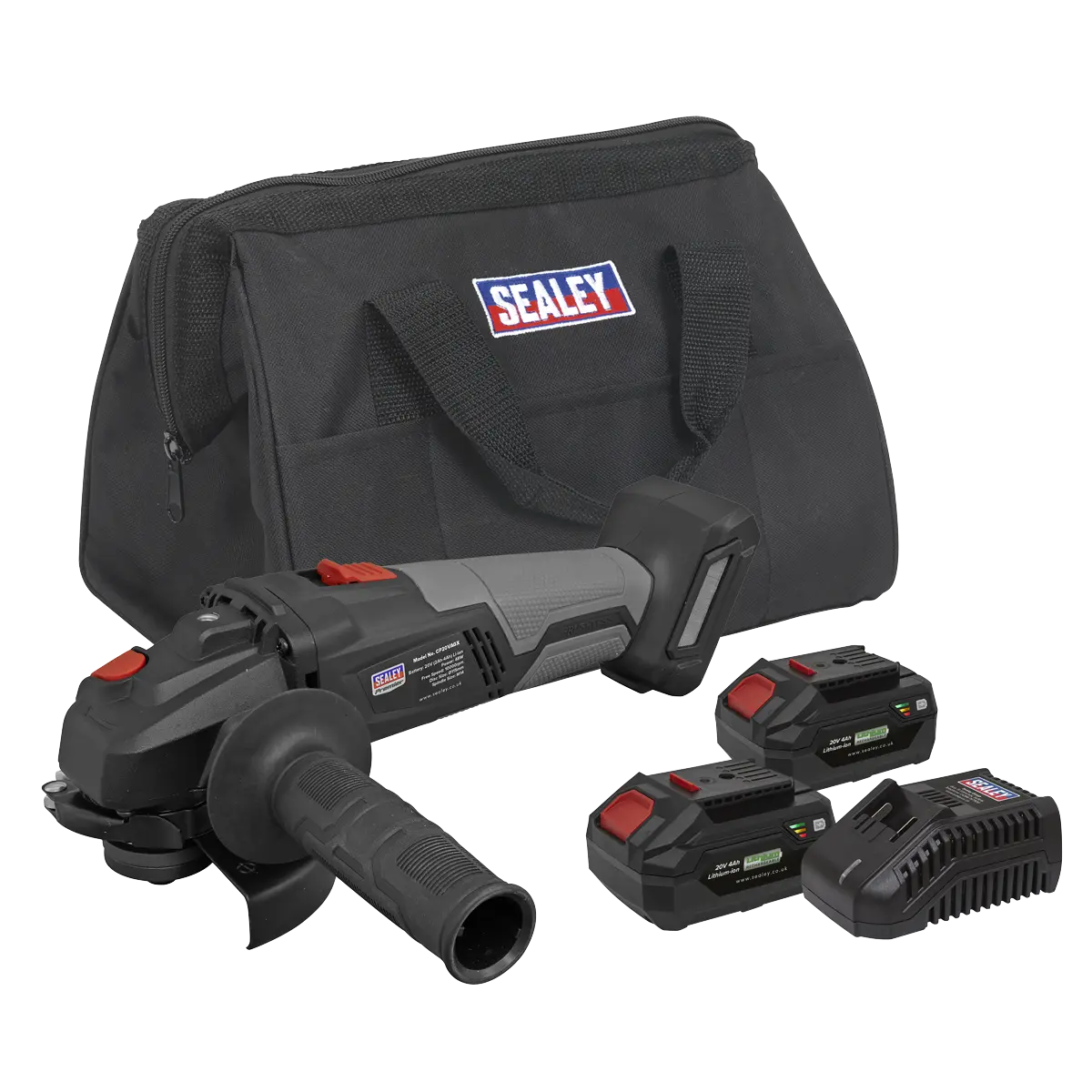 Sealey Premier SV20 Series 115mm Brushless Cordless Angle Grinder 20V Sealey 