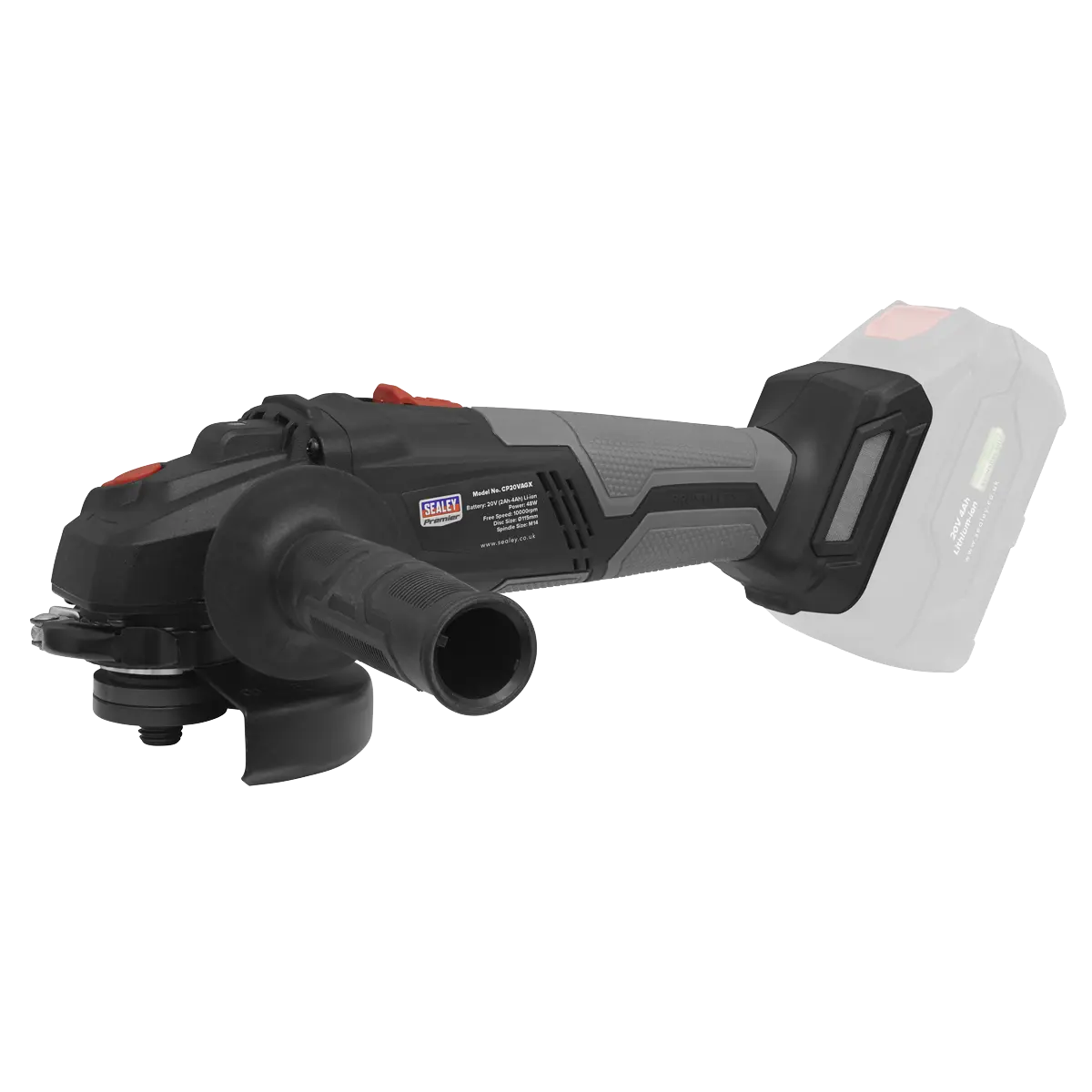 Sealey Premier SV20 Series 115mm Brushless Cordless Angle Grinder 20V Sealey 