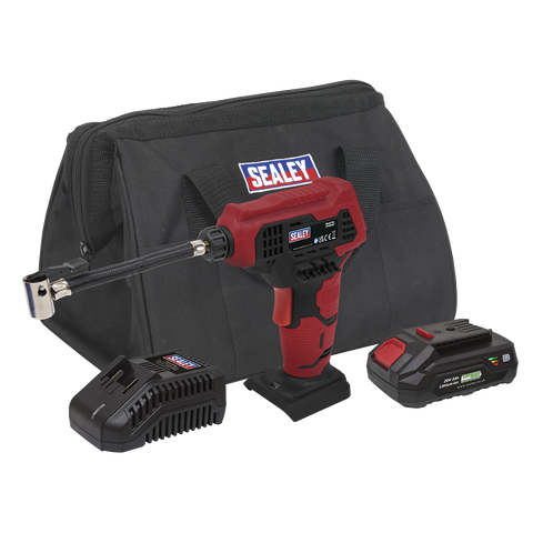 Sealey SV20 Series Cordless Air Pump Kit 20V 2Ah