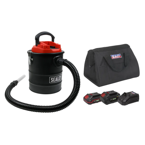 Sealey SV20 Series 15L Cordless Handheld Ash Vacuum Cleaner Kit 20V Kit - 2 Batteries
