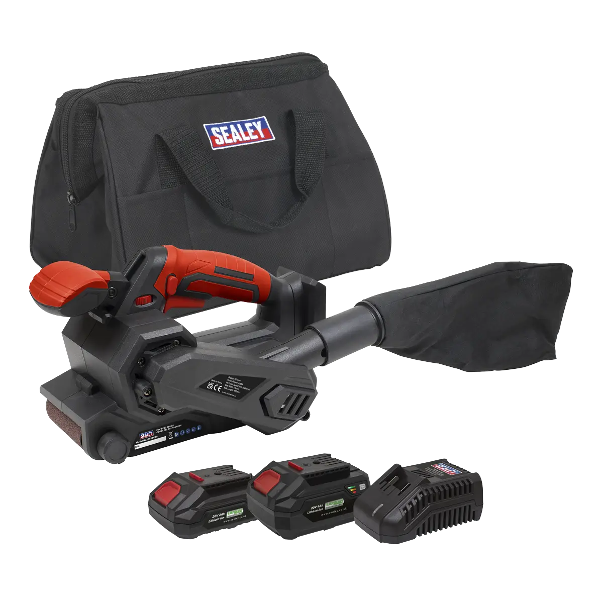 Sealey SV20 Series 76mm Cordless Belt Sander Kit 20V - 2 Batteries Sealey 