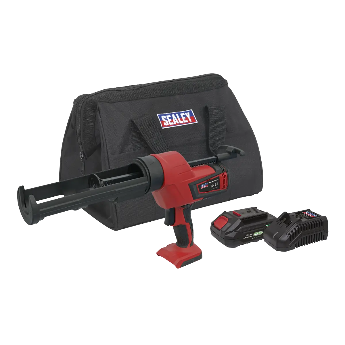 Sealey SV20 Series 310ml Cordless Caulking Gun Kit 20V 2Ah Sealey 