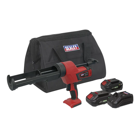 Sealey SV20 Series 310ml Cordless Caulking Gun Kit 20V - 2 Batteries