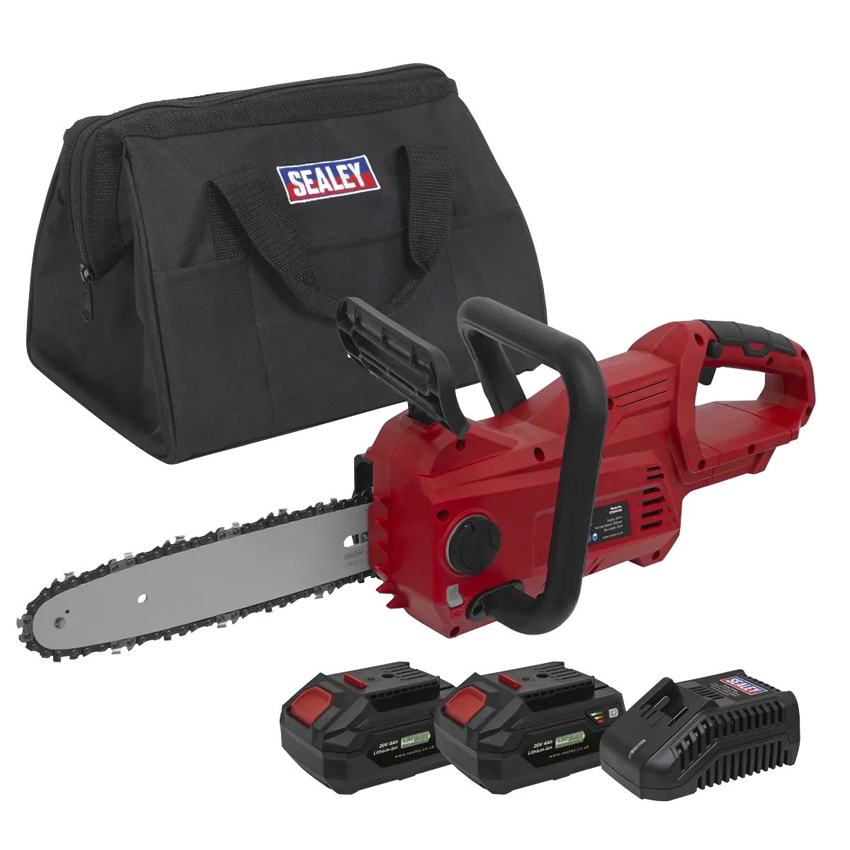 Sealey SV20 Series 25cm Cordless Chainsaw Kit 20V 4Ah - 2 Batteries Sealey 