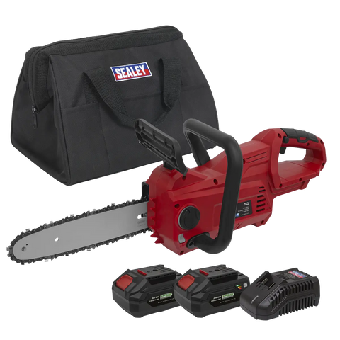 Sealey SV20 Series 25cm Cordless Chainsaw Kit 20V 4Ah - 2 Batteries