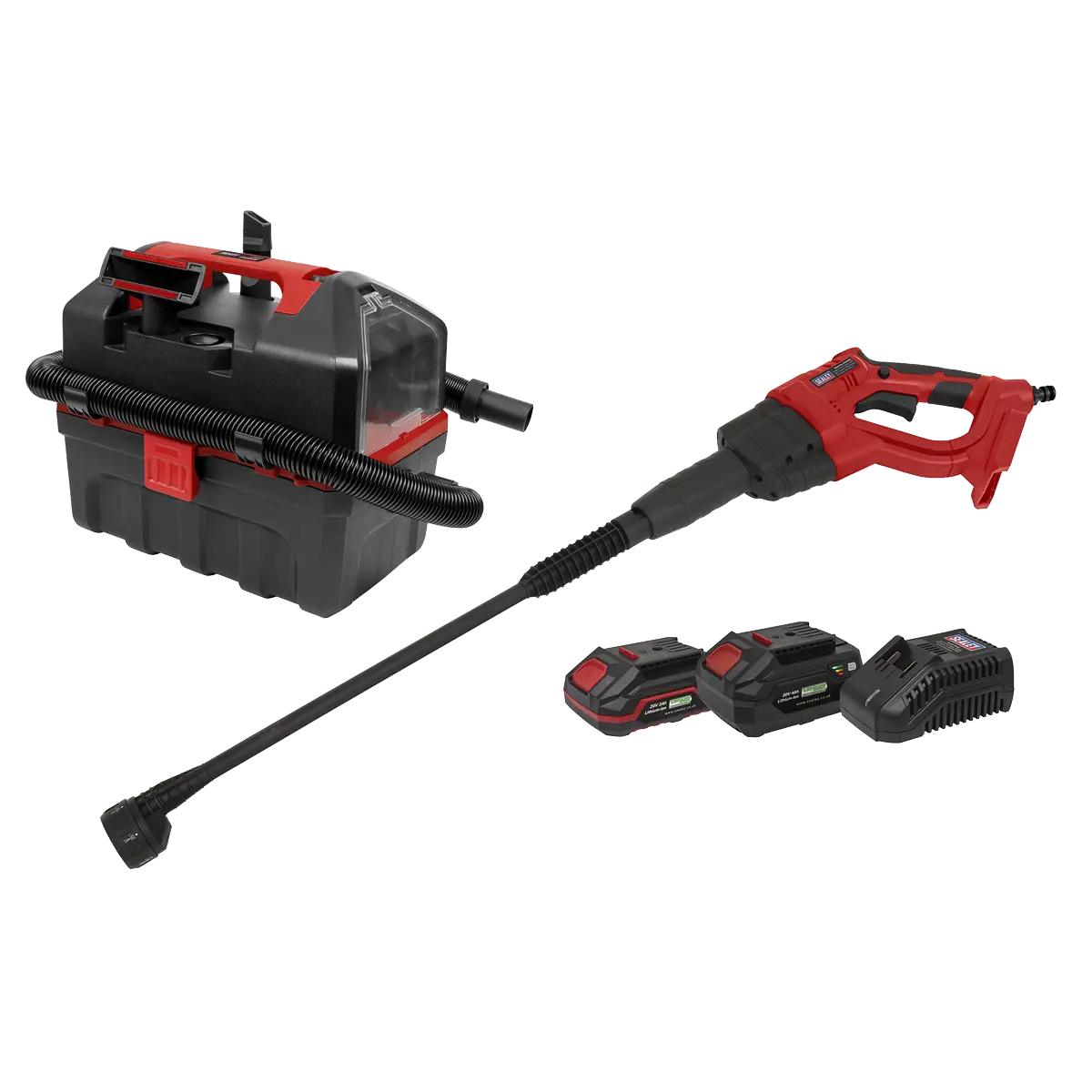 Sealey 2 x SV20 Series Cordless Car Cleaning Combo Kit 20V - 2 Batteries Sealey 