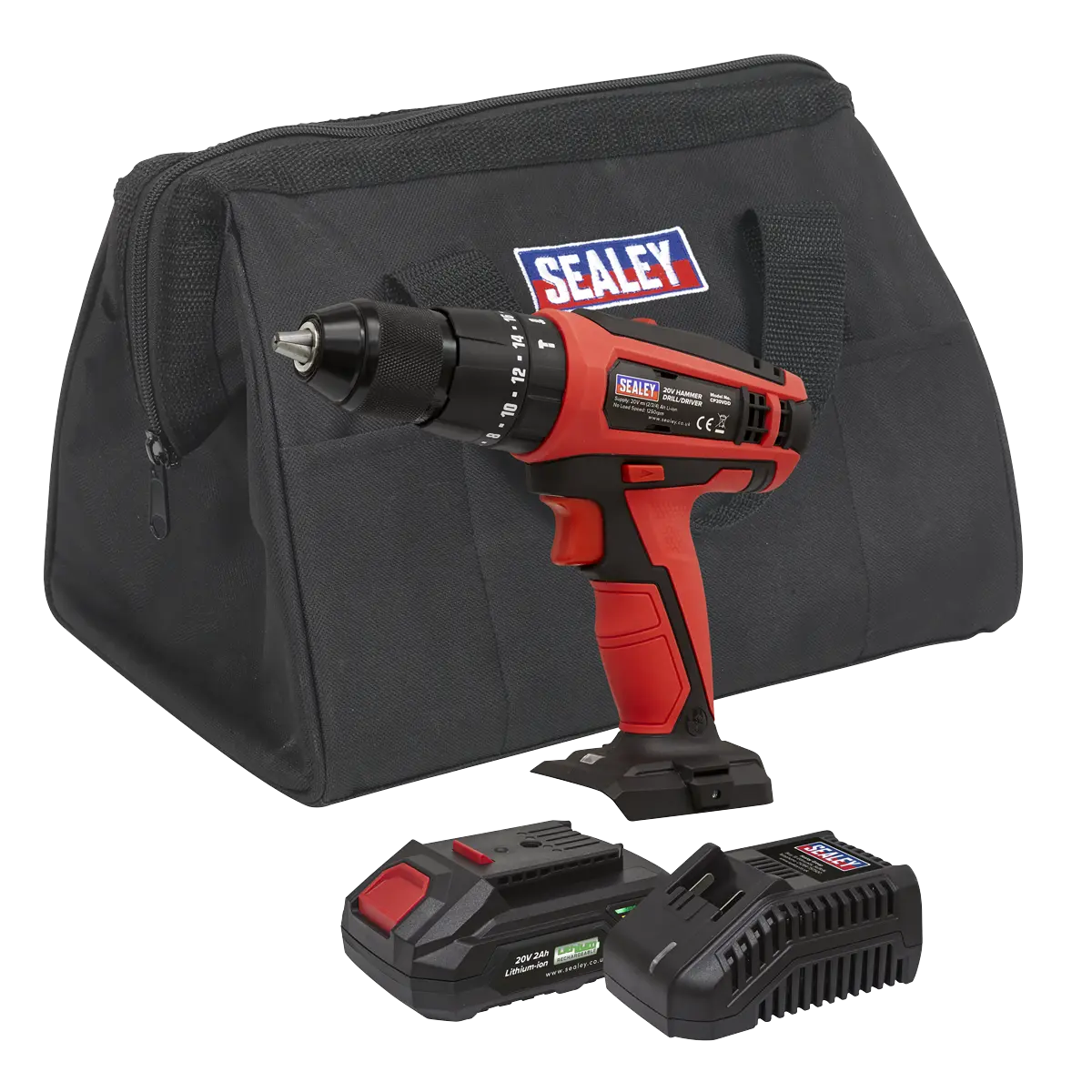 Sealey SV20 Series 13mm Cordless Combi Drill Kit 20V 2Ah Sealey 