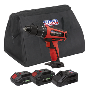 Sealey SV20 Series 13mm Cordless Combi Drill Kit 20V - 2 Batteries