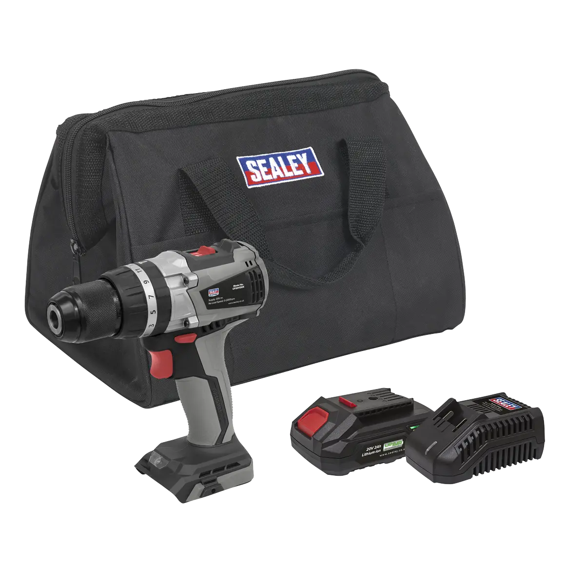 Sealey Premier SV20 Series 13mm Brushless Cordless Combi Drill Kit 20V 2Ah Sealey 
