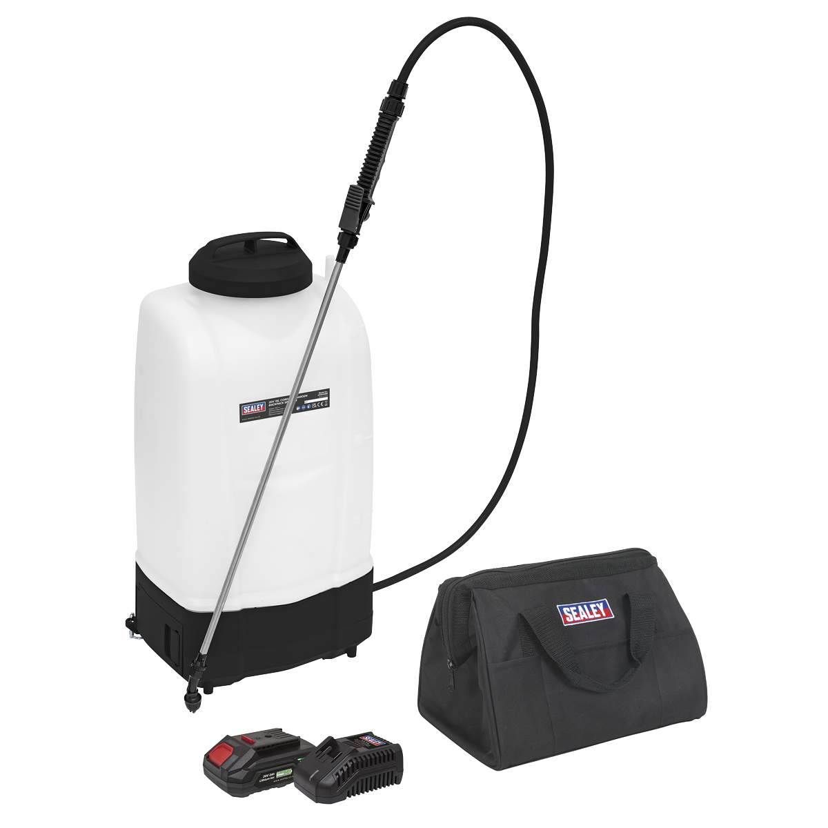 Sealey SV20 Series 15L Cordless Garden Backpack Sprayer 20V 2Ah Sealey 