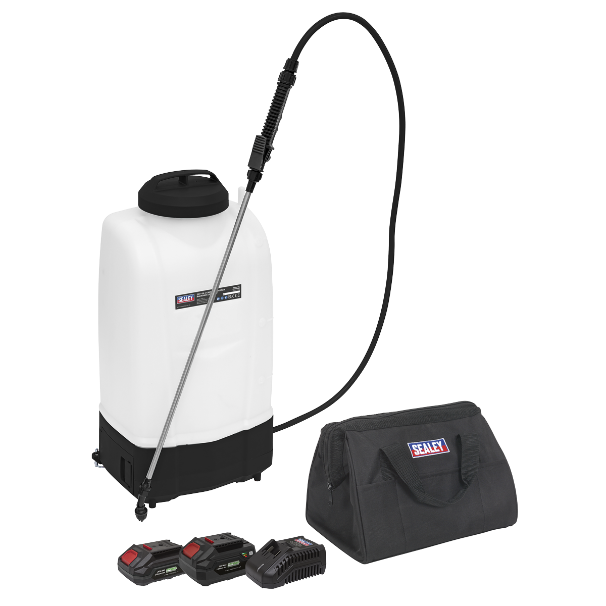 Sealey SV20 Series 15L Cordless Garden Backpack Sprayer 20V - 2 Batteries Sealey 