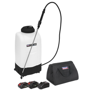 Sealey SV20 Series 15L Cordless Garden Backpack Sprayer 20V - 2 Batteries