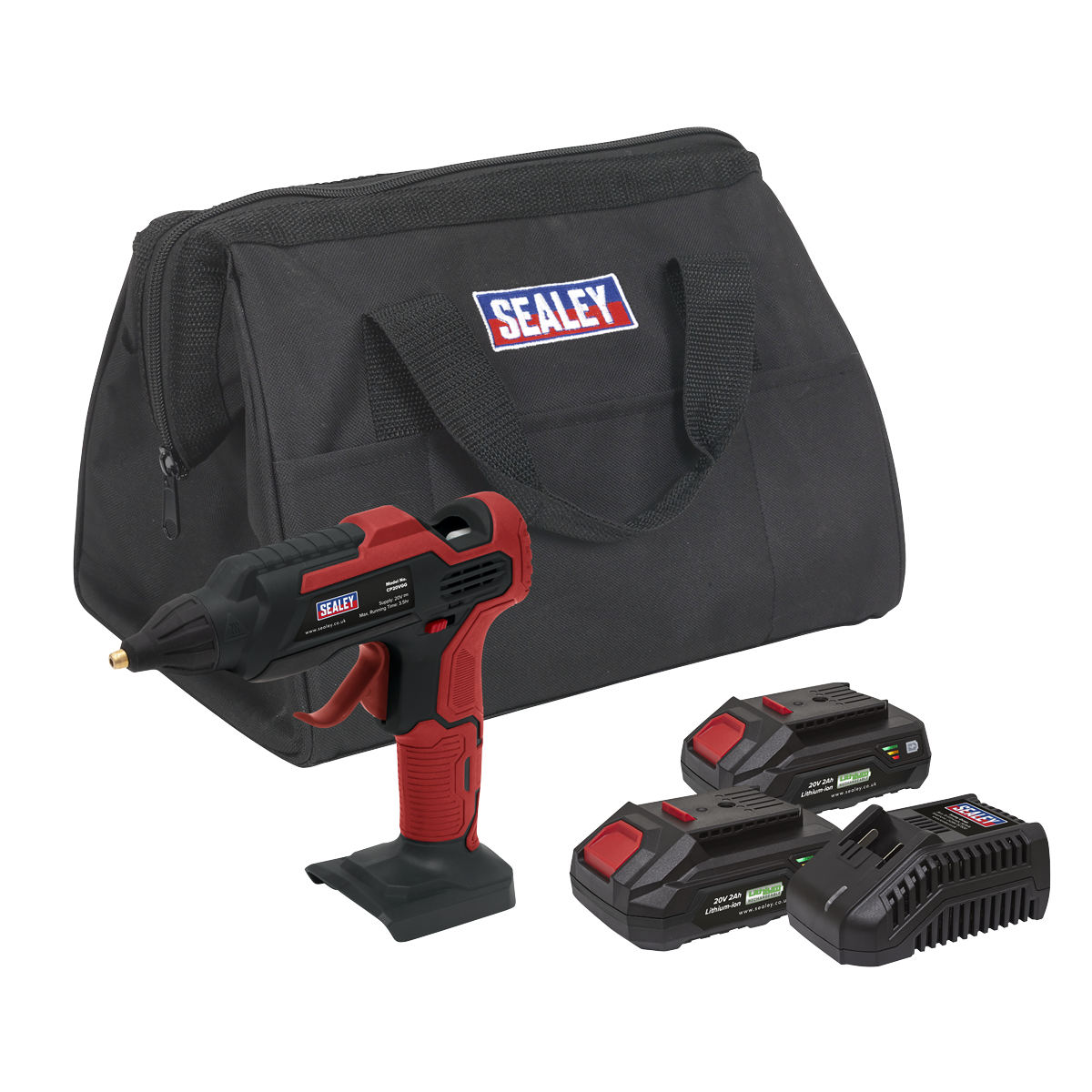 Sealey SV20 Series Cordless Glue Gun Kit 20V 2Ah Sealey 
