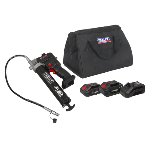 Sealey SV20 Series Cordless Grease Gun 20V - 2 Batteries