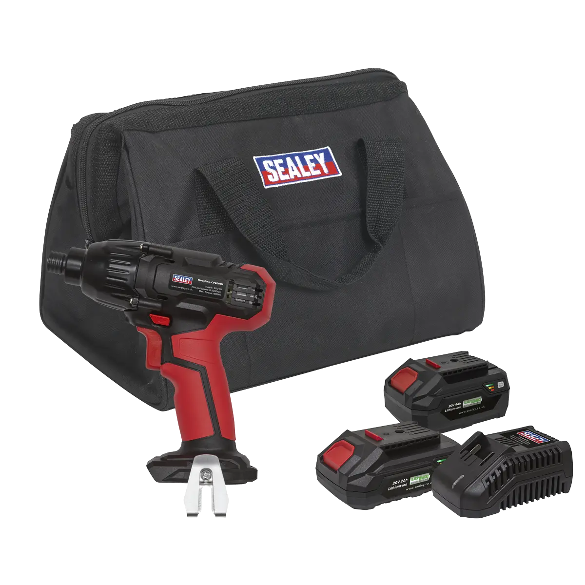 Sealey SV20 Series 1/4"Hex Drive Cordless Impact Driver 20V - 2 Batteries Sealey 