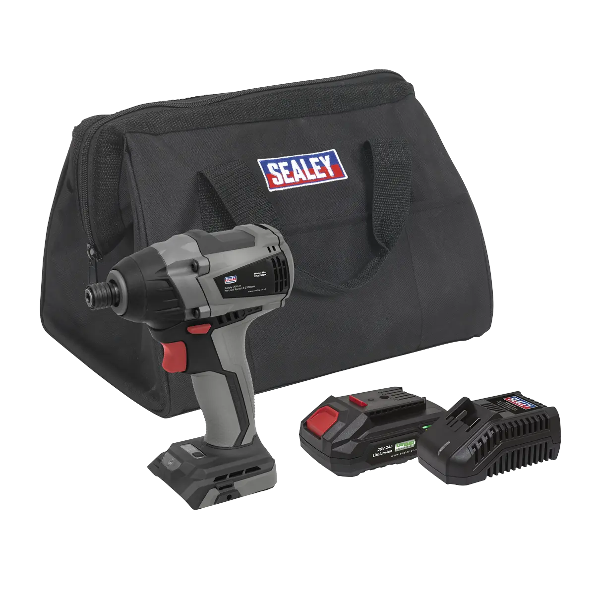 Sealey Premier SV20 Series 1/4"Hex Brushless Cordless Impact Driver Kit 20V - 2 Batteries Sealey 