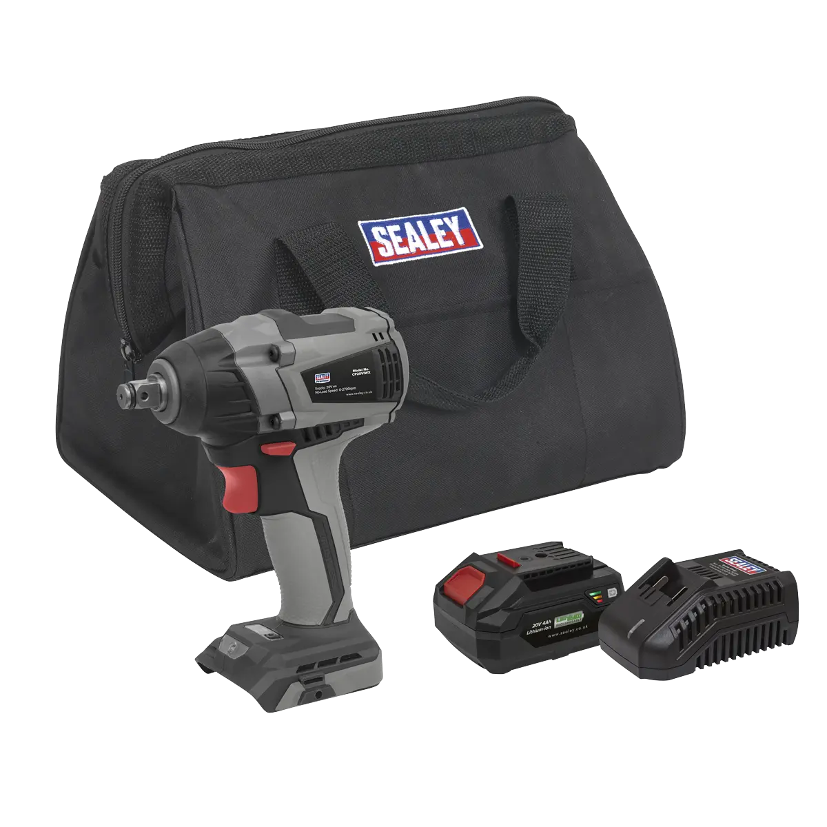 Sealey SV20 Series 1/2"Sq Drive Impact Wrench Kit 20V 4Ah Sealey 