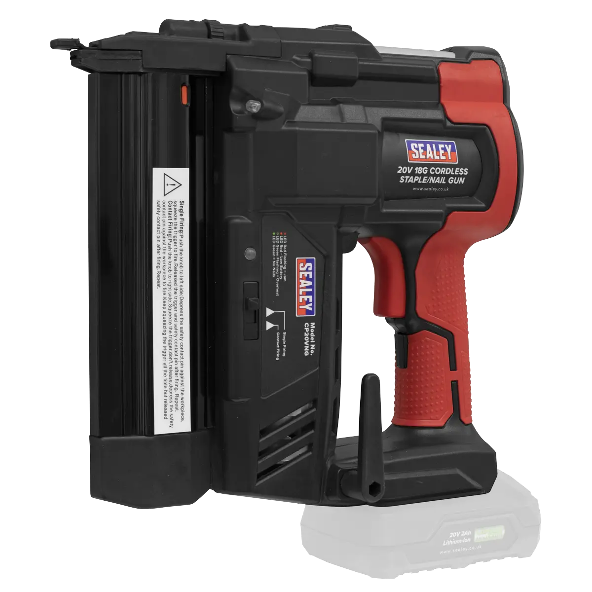 Sealey SV20 Series Cordless Nail/Staple Gun 18G 20V - Body Only Sealey 