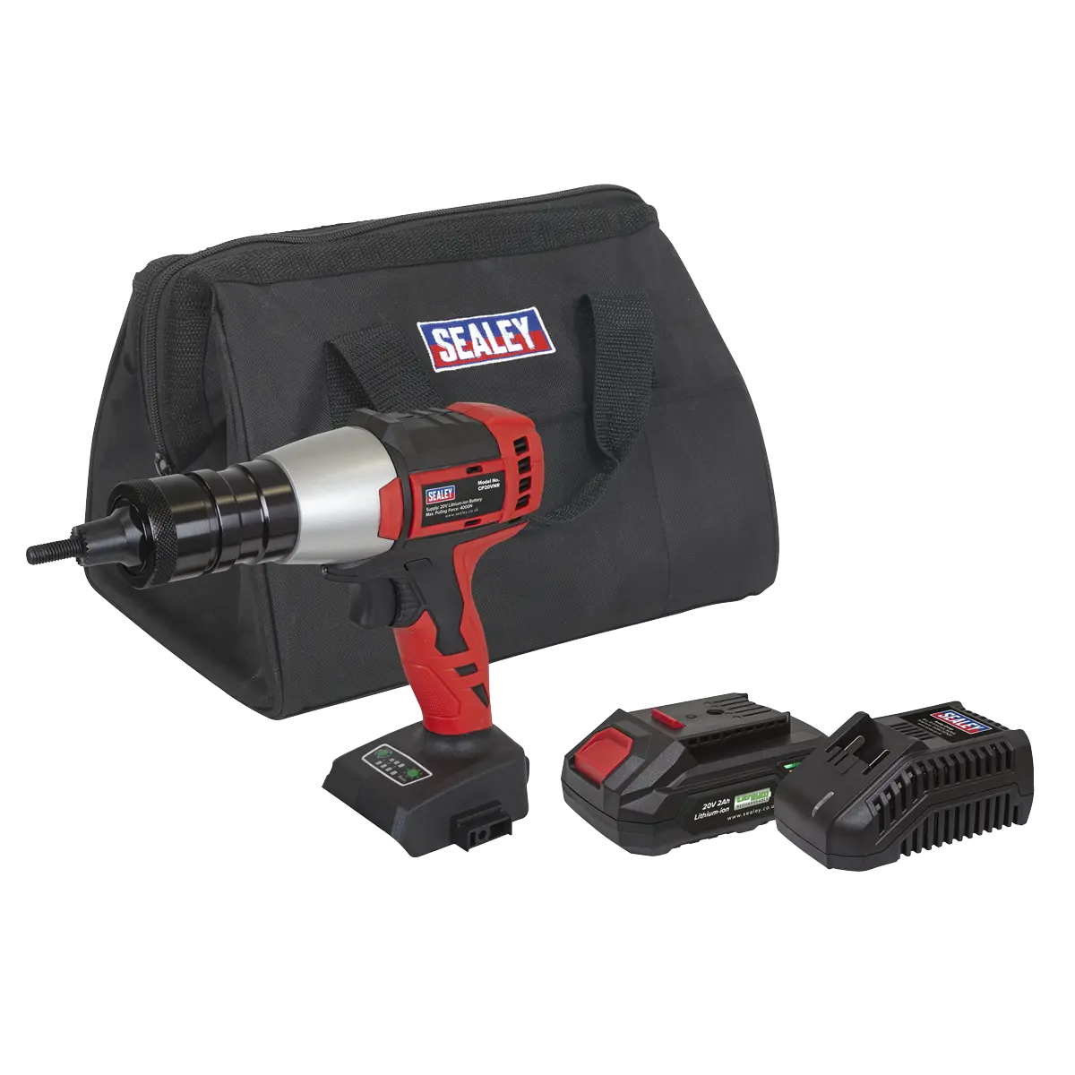 Sealey SV20 Series Brushless Cordless Nut Riveter 20V 2Ah Sealey 