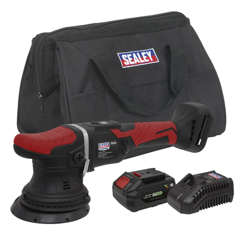 Sealey Premier SV20 Series 125mm Cordless Orbital Polisher Kit 20V 4Ah