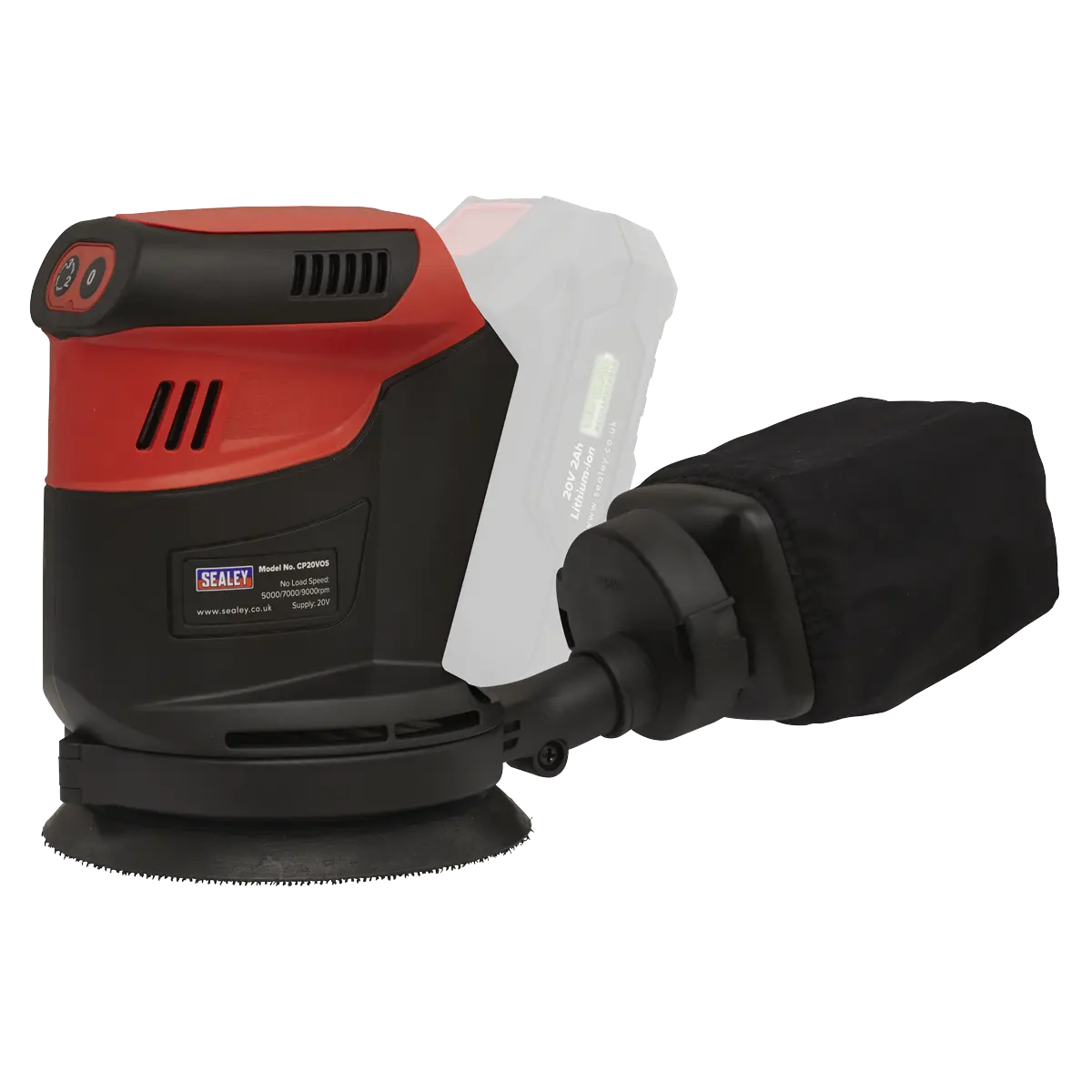 Sealey SV20 Series 125mm Cordless Orbital Palm Sander 20V - Body Only Sealey 