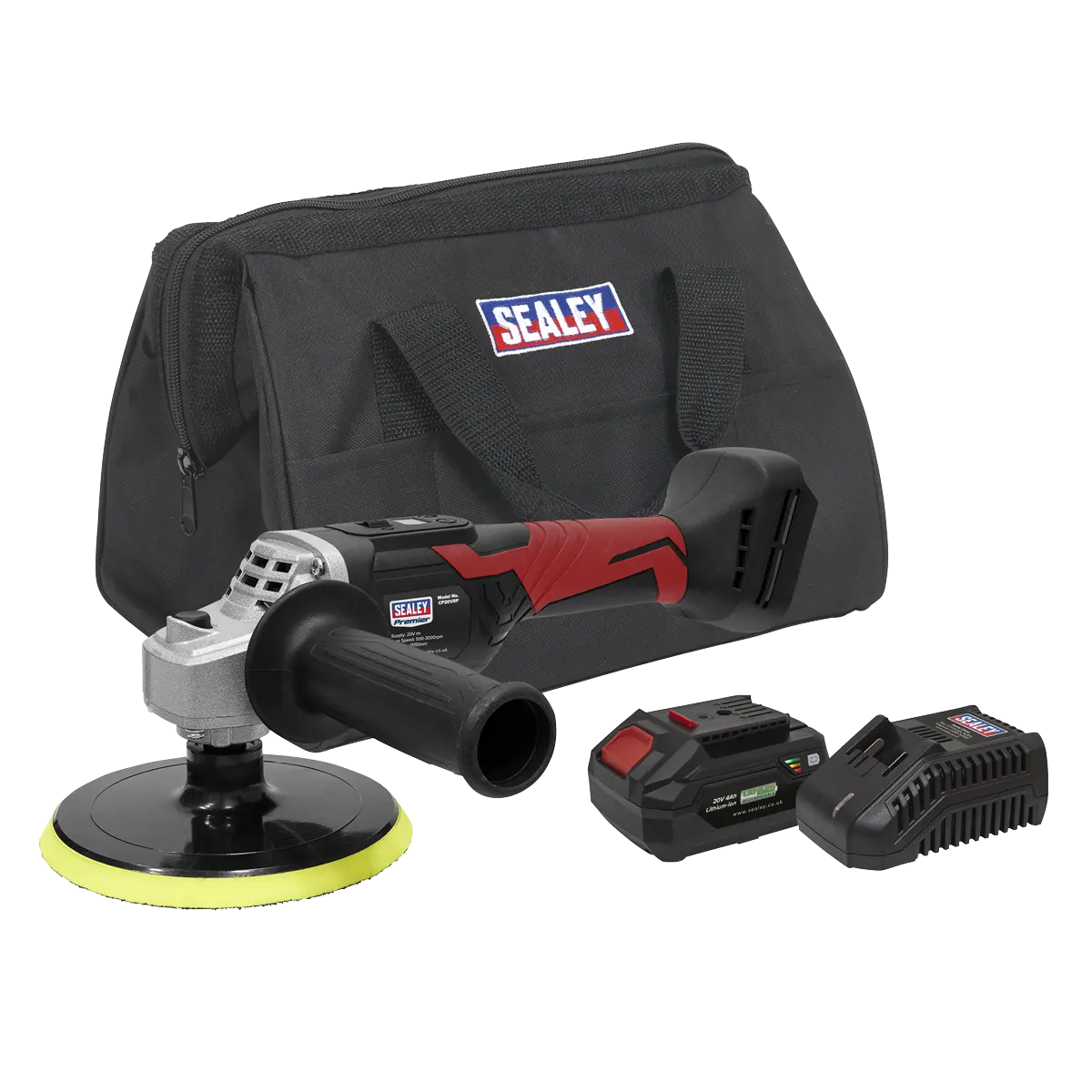 Sealey Premier SV20 Series 150mm Cordless Rotary Polisher 20V 4Ah Sealey 