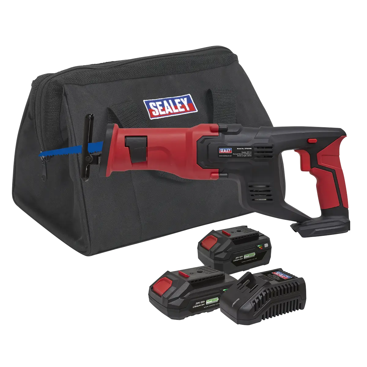 Sealey SV20 Series Cordless Reciprocating Saw 20V - 2 Batteries Sealey 