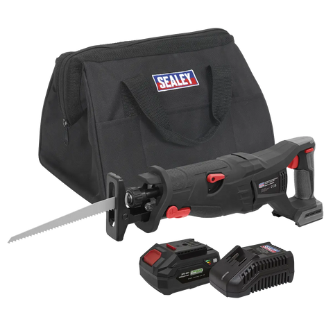 Sealey Premier SV20 Series Brushless Cordless Reciprocating Saw 20V 4Ah Kit