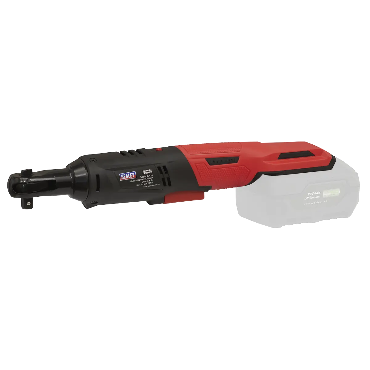 Sealey SV20 Series 3/8"Sq Drive Ratchet Wrench 60Nm 20V - Body Only Sealey 