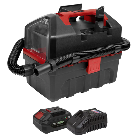 Sealey SV20 Series 10L Cordless Wet & Dry Vacuum Kit 20V 4Ah
