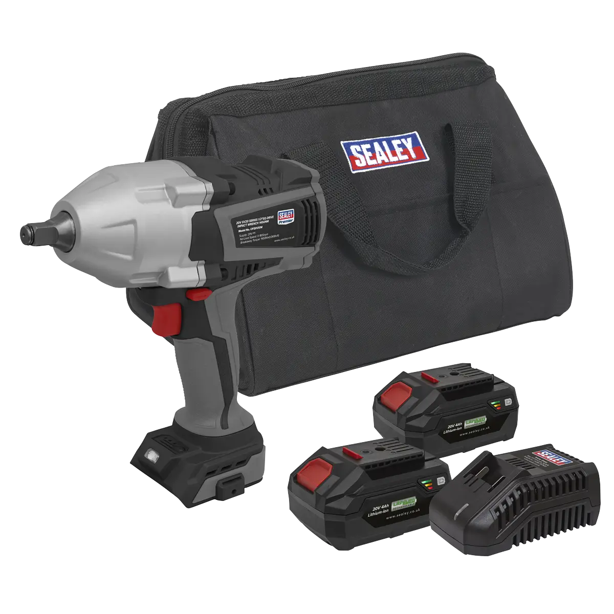 Sealey Premier SV20 Series Cordless Impact Wrench Kit 20V 4Ah - 2 Batteries Sealey 