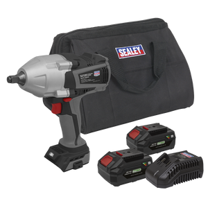 Sealey Premier SV20 Series Cordless Impact Wrench Kit 20V 4Ah - 2 Batteries