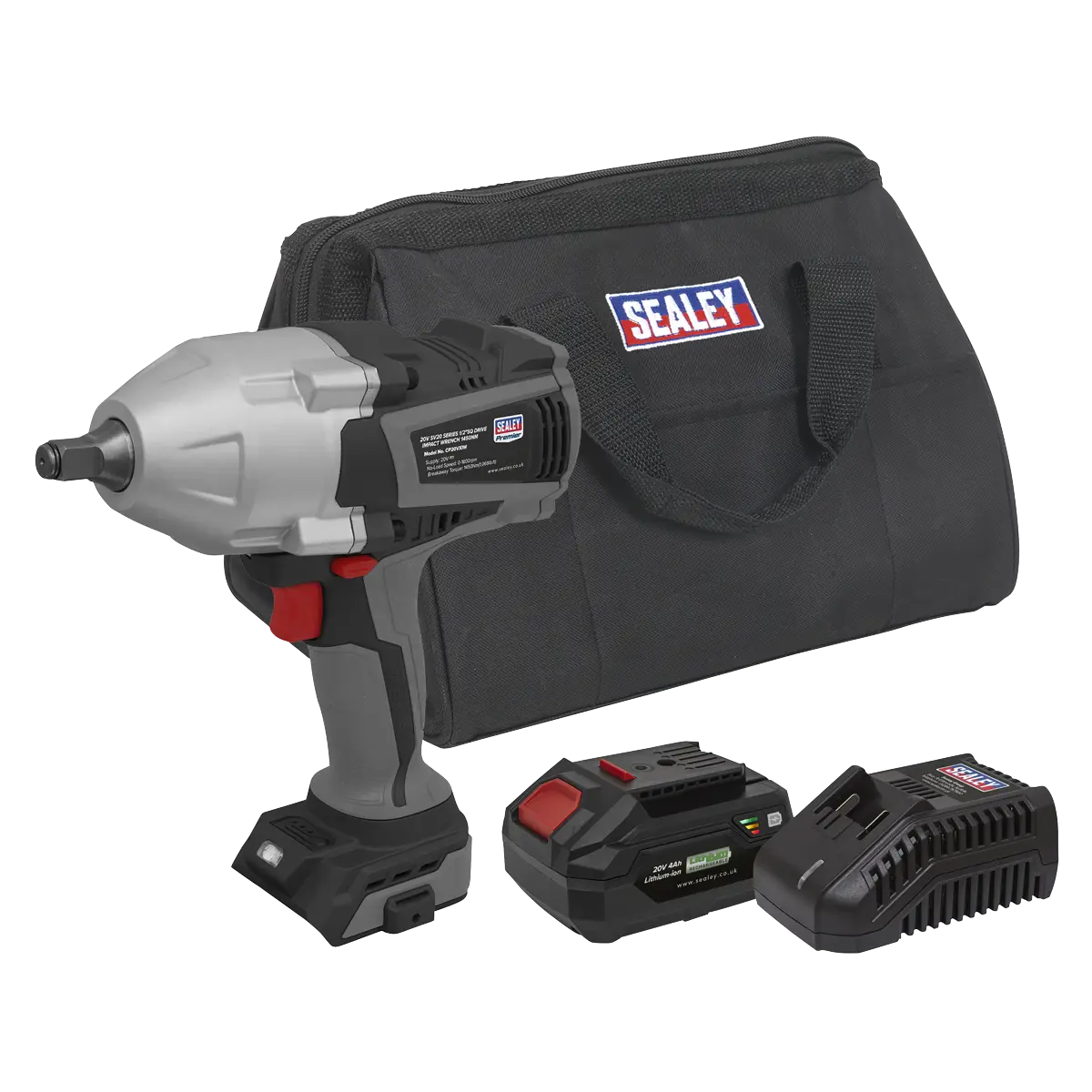 Sealey Premier SV20 Series Cordless Impact Wrench Kit 20V 4Ah Sealey 
