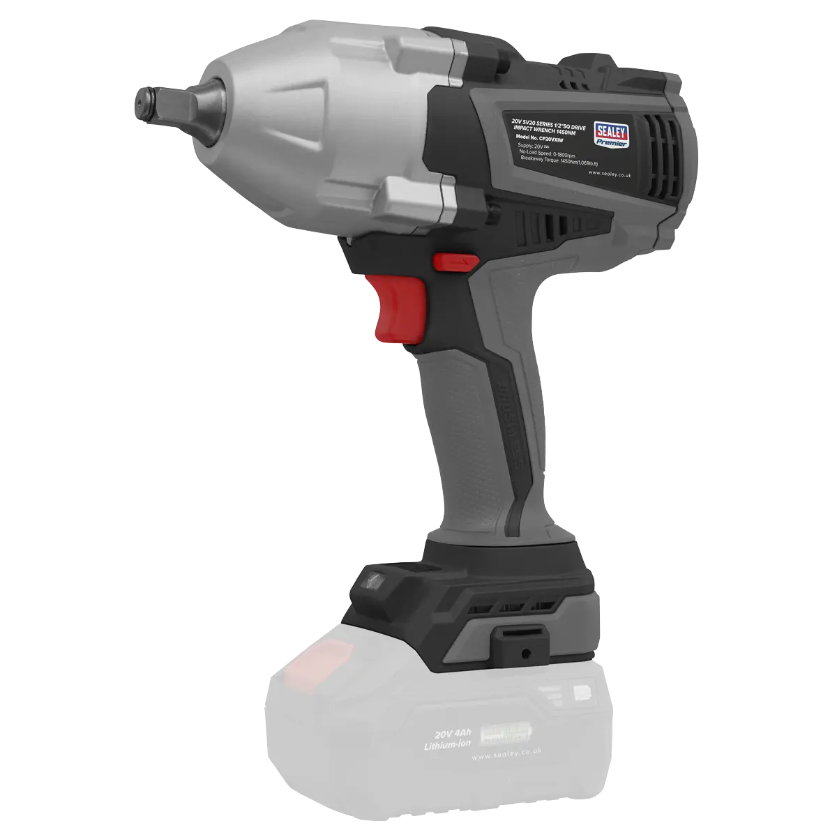 Sealey Premier SV20 Series 1/2"Sq Drive Brushless Cordless Impact Wrench 20V - Body Only Sealey 