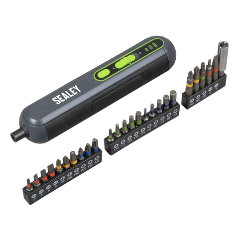Sealey Cordless Screwdriver with Bit Set 4V 25pc