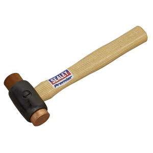 Sealey Premier Copper/Rawhide Faced Hammer with Hickory Shaft