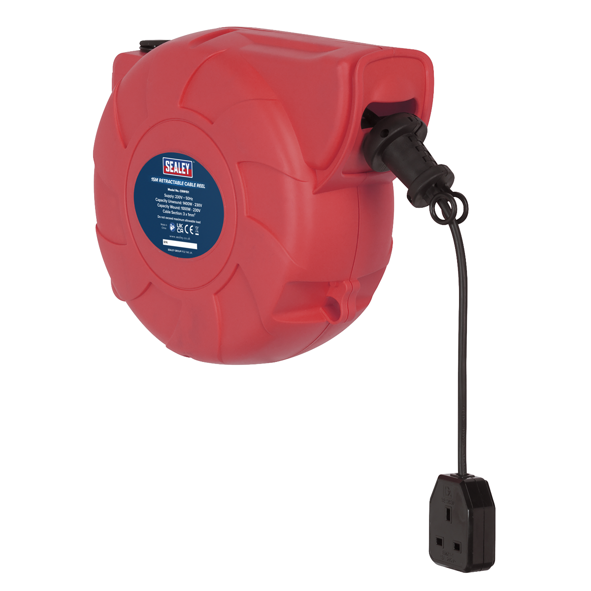 Sealey Retractable Cable Reel System 1 x 230V