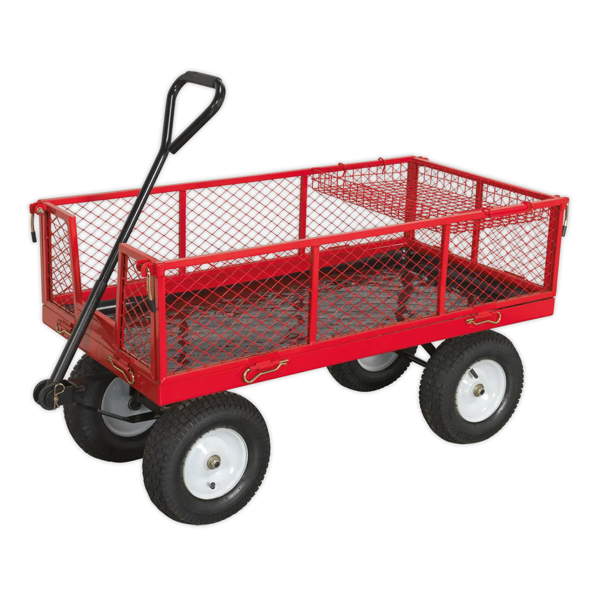 Sealey Platform Truck with Sides Pneumatic Tyres 450kg Sealey 