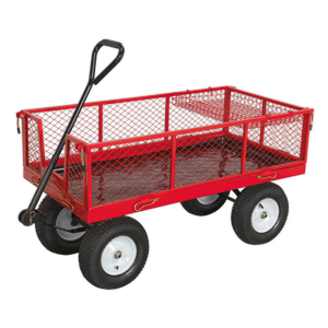 Sealey Platform Truck with Sides Pneumatic Tyres 450kg