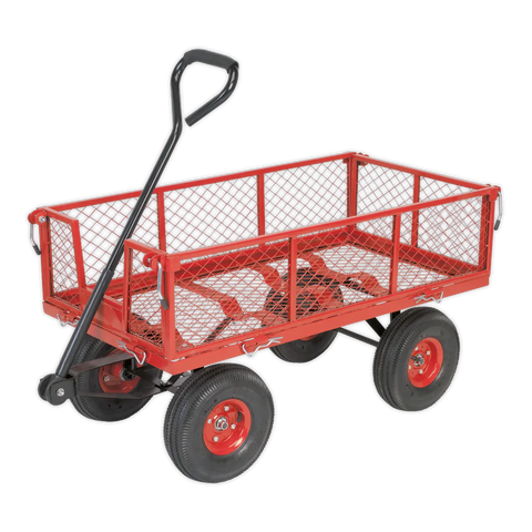 Sealey Platform Truck with Removable Sides & Pneumatic Tyres 200kg