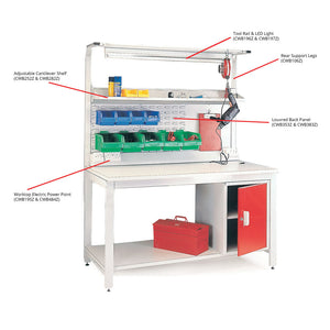 Adjustable Cantilever Shelf - To Suit 1500mm Benches