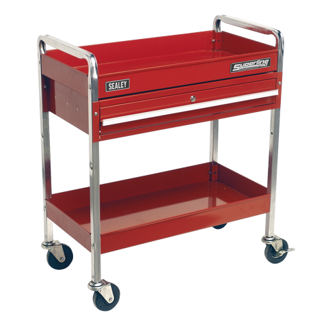 Sealey Superline PRO® Heavy-Duty Trolley with Lockable Drawer 2-Level
