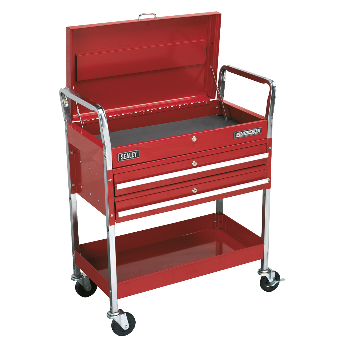 Sealey Superline PRO® Heavy-Duty Trolley with Lockable Top & 2 Drawers 2-Level Sealey 