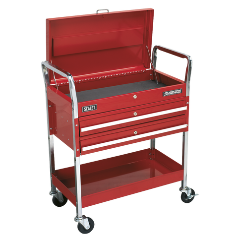 Sealey Superline PRO® Heavy-Duty Trolley with Lockable Top & 2 Drawers 2-Level