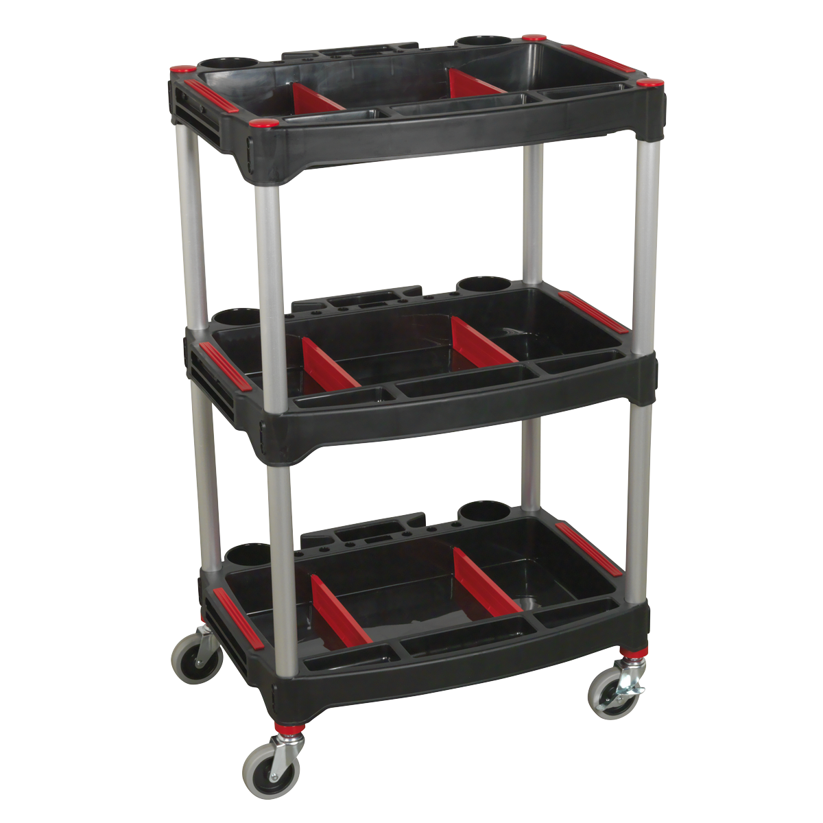 Sealey Composite Workshop Trolley with Parts Storage 3-Level Sealey 