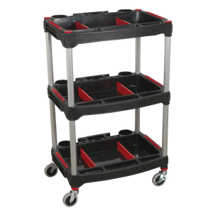 Sealey Composite Workshop Trolley with Parts Storage 3-Level