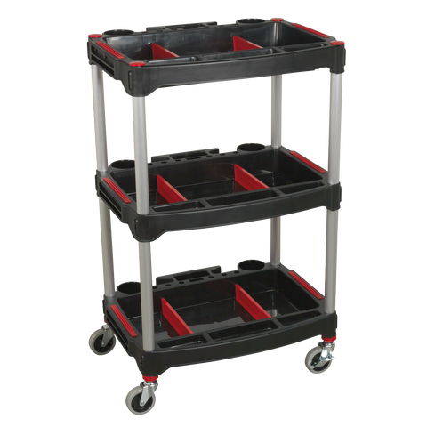 Sealey Composite Workshop Trolley with Parts Storage 3-Level