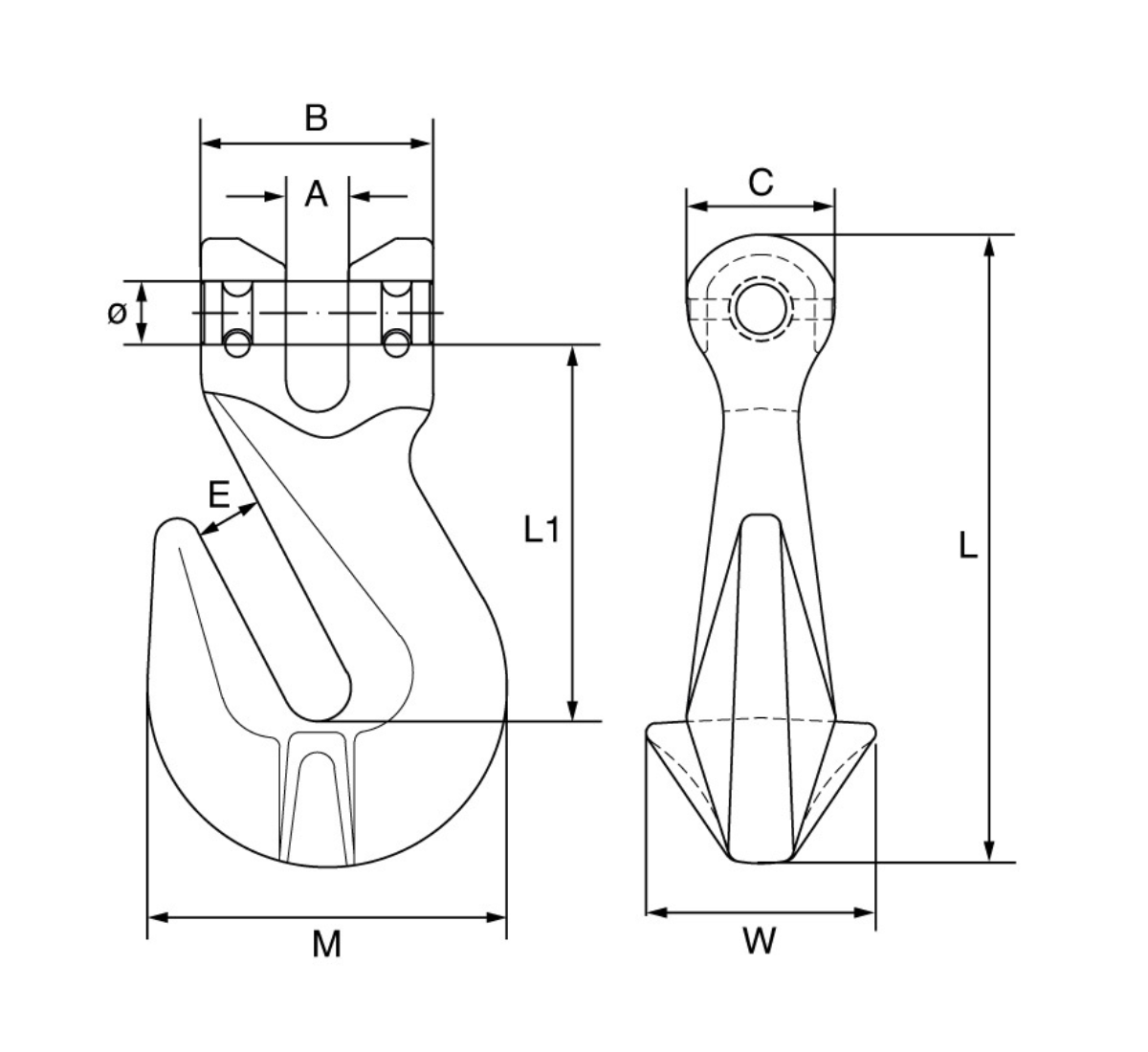 Cobra Plus Grade 10 Clevis Grab Hook