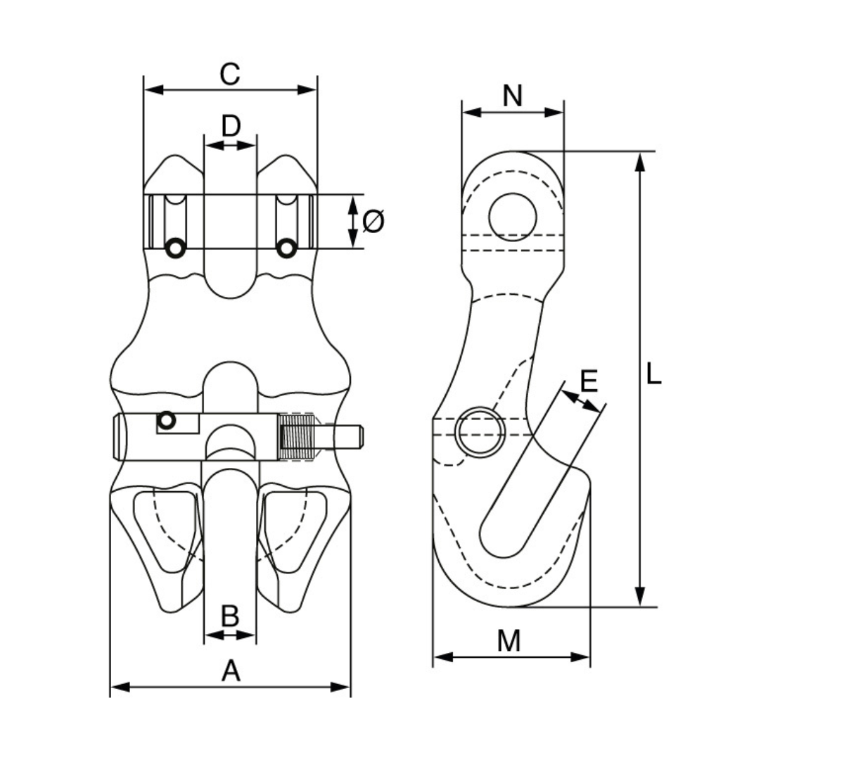 Cobra Plus Grade 10 Clevis Shortening Clutch with Pin